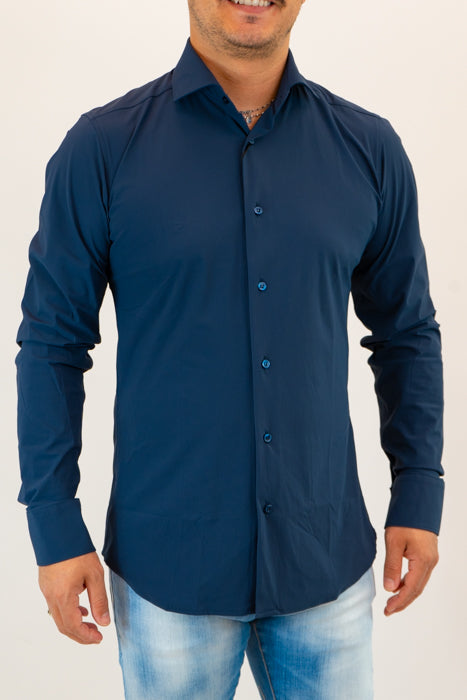 Camicia tessuto tecnico blu