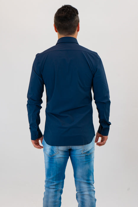 Camicia tessuto tecnico blu