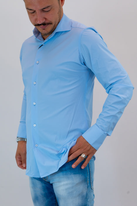 Camicia tessuto tecnico azzurro