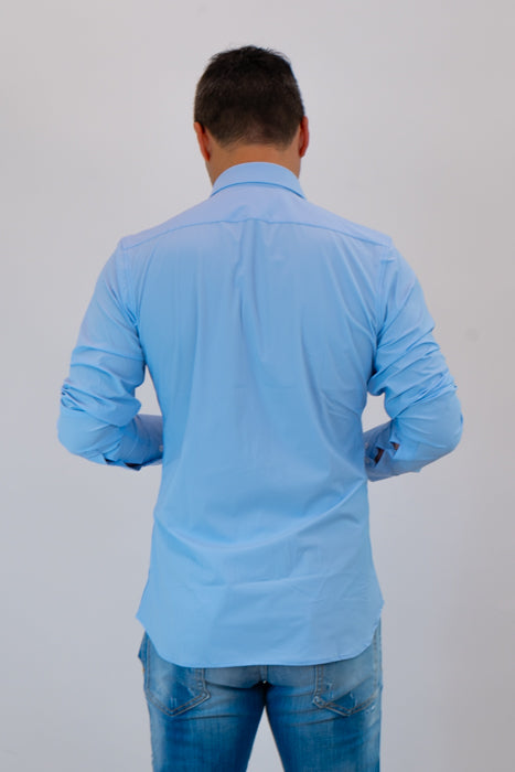 Camicia tessuto tecnico azzurro
