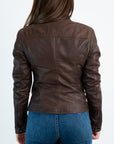 Giubbino Pelle colore caffè