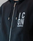 Felpa Dsquared2 Icon girocollo cappuccio e zip
