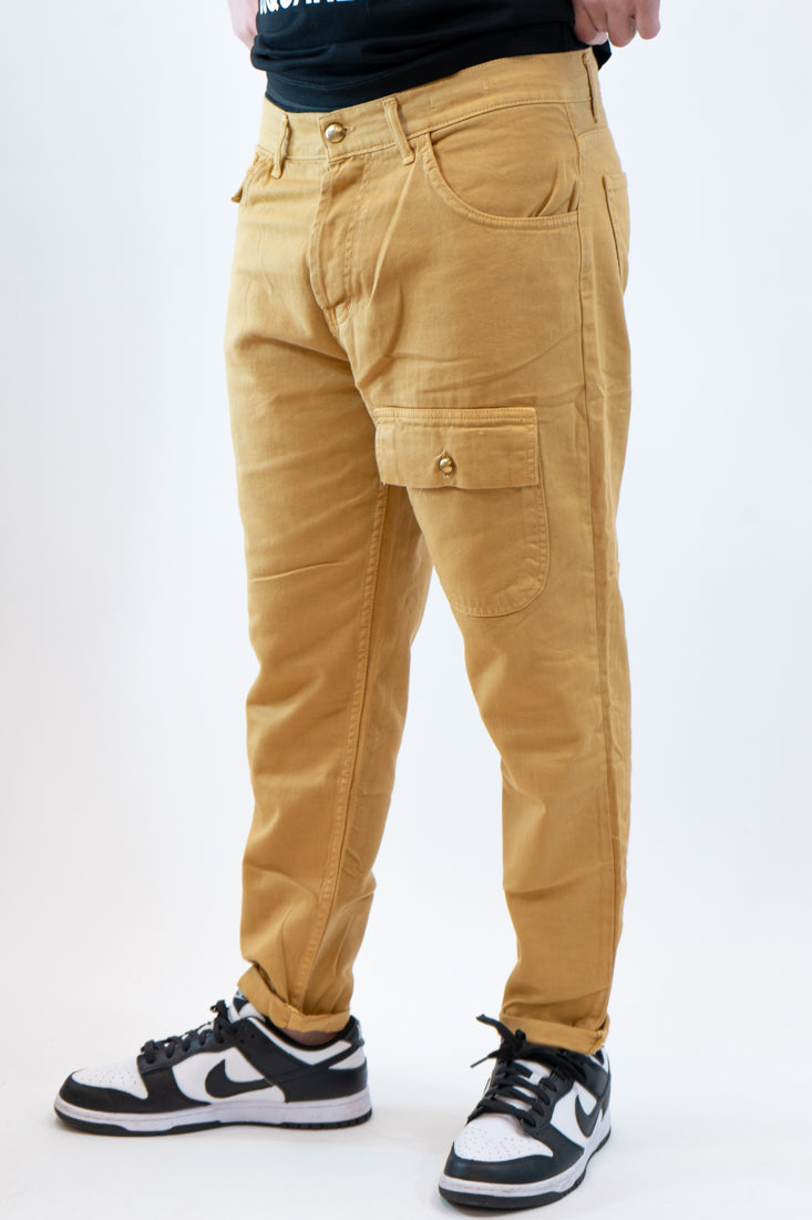 Pantalone OverD tasconi cammello