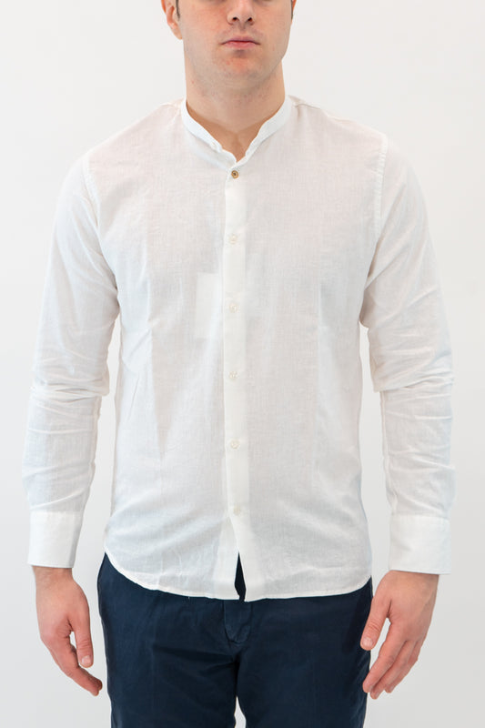 Camicia Sl56 lino e cotone bianco