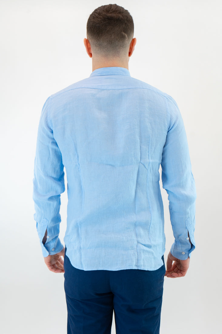 Camicia Vintage Lino azzurro