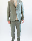 Pantaloni OverD lino verde militare