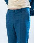 Pantaloni OverD lino Blu