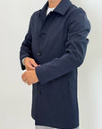 Trench OverD Blu foderato