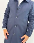 Trench OverD Blu foderato