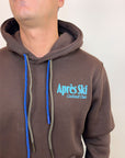 Felpa Superculture Clothing Après Ski blu o marrone con cappuccio