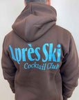 Felpa Superculture Clothing Après Ski blu o marrone con cappuccio
