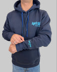 Felpa Superculture Clothing Après Ski blu o marrone con cappuccio