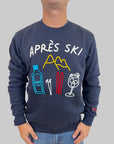Felpa Superculture Clothing Après Ski blu o bianco