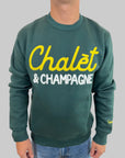 Felpa Superculture Clothing Chalèt e Champagne verde o nero