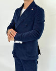 Giacca OverD velluto Blu