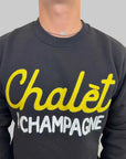 Felpa Superculture Clothing Chalèt e Champagne verde o nero