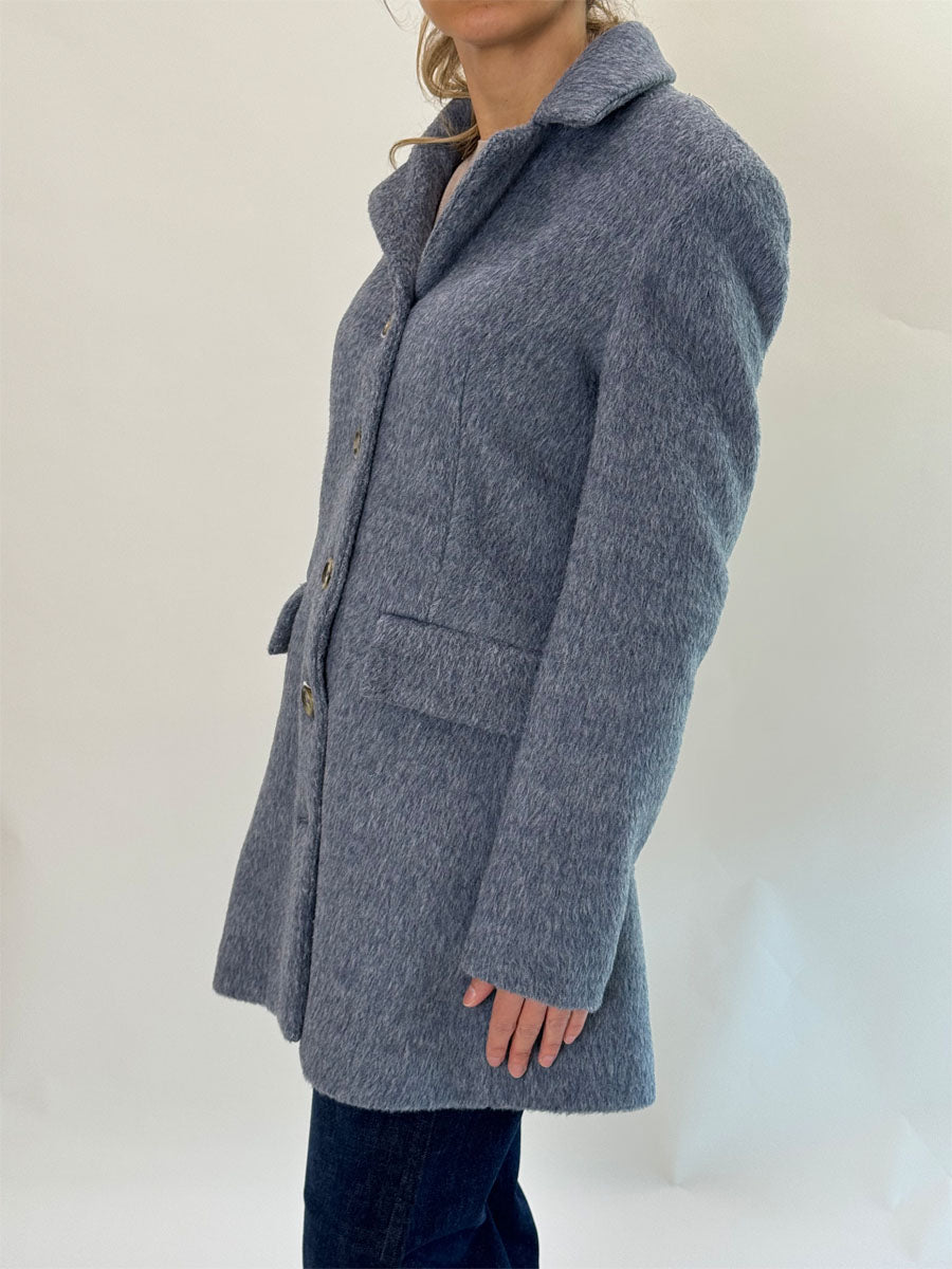 Cappotto Rebeka Rosseffetto lana bouclè 2 colori