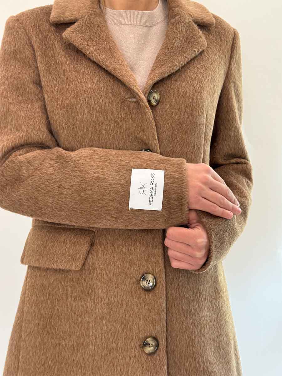 Cappotto Rebeka Rosseffetto lana bouclè 2 colori