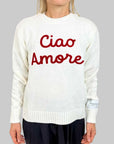 Pullover Superculture Clothing Ciao Amore Bianco o Nero