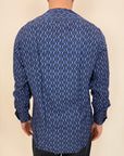 Camicia OverD coreana fantasia blu