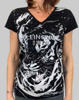 T-shirt donna Plein Sport Swim con stampa tigre e logo argento