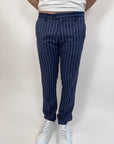 Abito OverD gessato blu