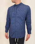 Camicia OverD coreana fantasia blu