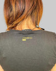 T-shirt donna Plein Sport Swim nero con tigre oro