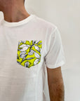 T-shirt Gianni lupo taschino giallo