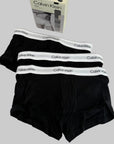 3 Boxer Calvin Klein Nero elastico Bianco