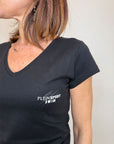 T-shirt donna Plein Sport Swim nero con logo bianco