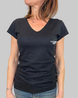 T-shirt donna Plein Sport Swim nero con logo bianco