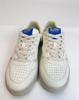 Sneakers Autry White pelle grana naturale con inserti in suede