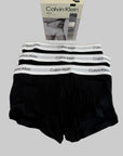 3 Boxer Calvin Klein Nero elastico Bianco