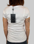 T-shirt donna Plein Sport Swim bianco con logo nero