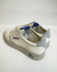Sneakers Autry White pelle grana naturale con inserti in suede