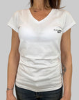 T-shirt donna Plein Sport Swim bianco con logo nero