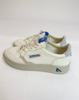 Sneakers Autry White pelle grana naturale con inserti in suede