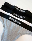 3 Perizomi Palm Angels Colore Nero Bianco e Grigio