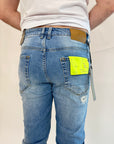 Jeans Gianni lupo con graffi, rotture e toppe