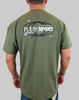 T-shirt Philipp Plein Sport Swim logo sul retro colore nero o verde militare