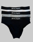 3 Slip Palm Angels Colore Nero Bianco e Grigio