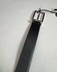 Cintura Emporio Armani reversibile Nero e Blu effetto saffiano