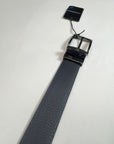 Cintura Emporio Armani reversibile Nero e Blu pelle martellata
