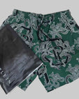 Boxer Mare Philipp Plein verde con stampa nero