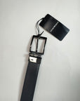 Cintura Emporio Armani reversibile Nero e Blu pelle martellata
