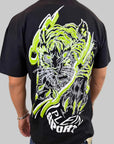 T-shirt Philipp Plein Sport Swim logo tigre sul retro bianco o nero