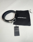 Cintura Emporio Armani reversibile Nero e Blu effetto opaco