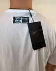 T-shirt Philipp Plein Sport Swim bianco con logo fluo