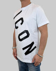 T-shirt Icon bianco logo nero